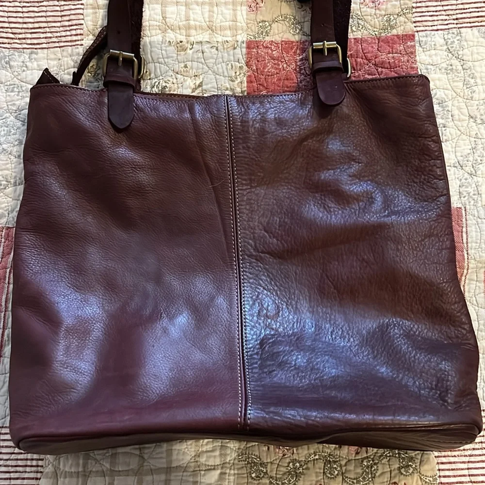 Gorgeous Borse in Pelle Italy leather hobo bag burgundy large